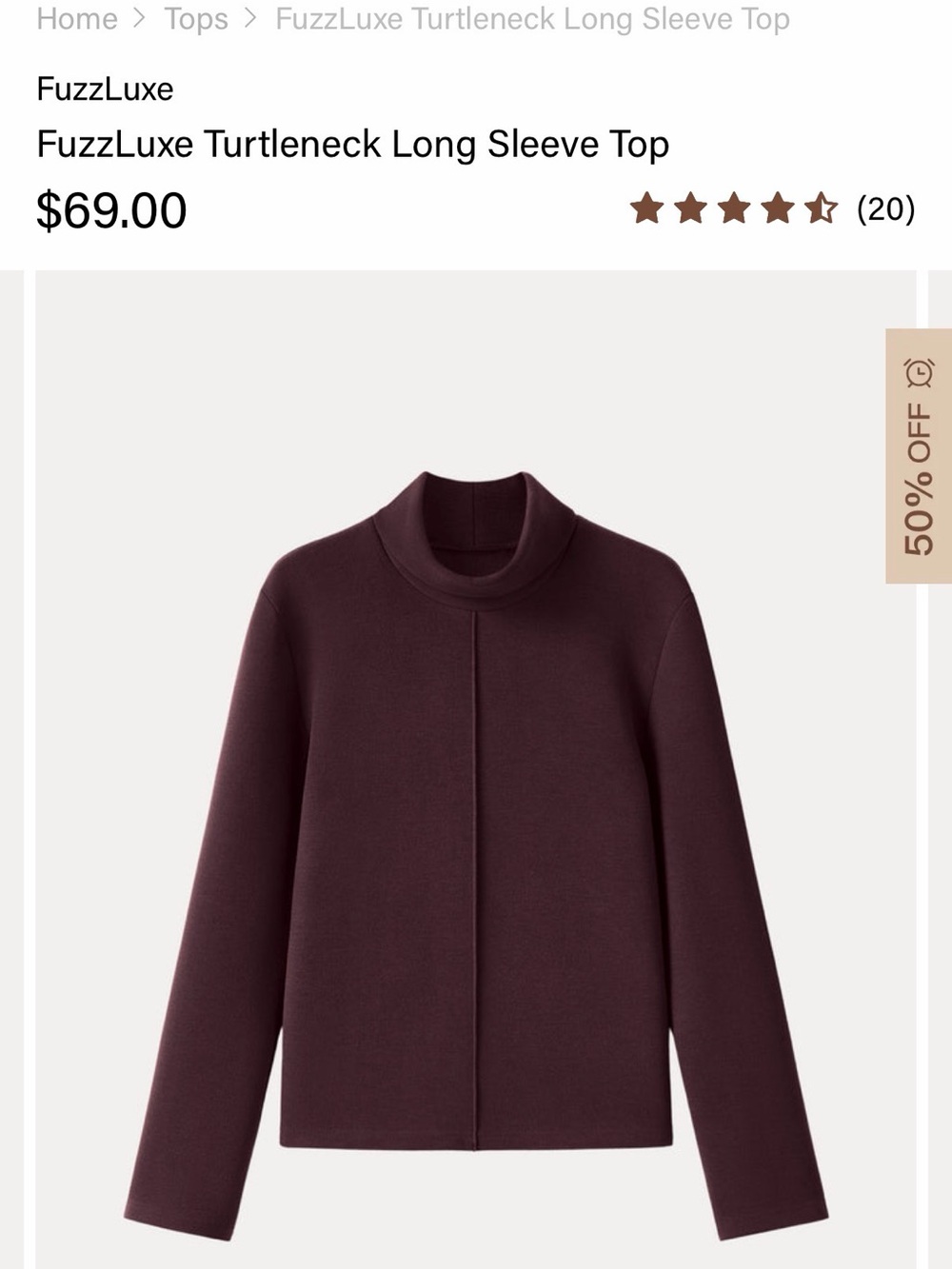OGL FuzzLuxe Turtleneck Long Sleeve Sweater - Deep Plum| XS| NWT